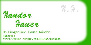 nandor hauer business card
