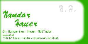 nandor hauer business card